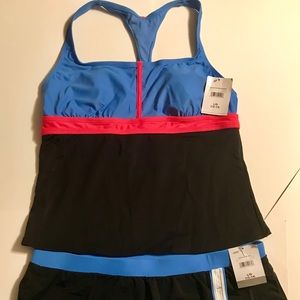 NWT Danskin Tankini Swimskirt L